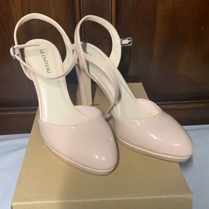 Nude Patent Le Chateau platform heels size 8.5